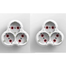 Resim Toptancı Amca Üçlü Topraklı Fişli Priz (Papatya) Çoklayıcı Kablosuz 2 Adet 