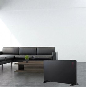 Resim Voltomat 2000W Cam Konvektör Isıtıcı – Dijital Panel, Termostat, Sessiz Isıtma, Siyah / Beyaz 