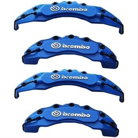 Resim Audi Uyumlu Brembo Mavi Kaliper Kapağı 4 Parça Ön Arka Set 