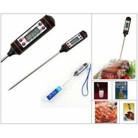 Resim Dijital Termometre Mutfak Gıda Yiyecek Termometre Pil Dahil Siyah N11.622 