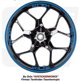 Resim Volta Motosiklet Jant Şeridi 32'li Set Sticker Etiket Modeli Diğer 
