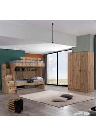 Resim Ranza, Viva Merdivenli 2'li Ranza + 3 Kapılı Dolap 