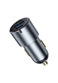 Resim Wiwu Wi-cc032 Nano Pro Dual Type-c + Usb-a Hızlı Şarj Akım Korumalı Araç Şarj Aleti Pd Qc3.0 60w Gri 