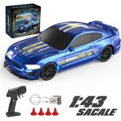Resim 1:43 4wd Rc Drift Araba 2.4g Yüksek Hızlı Dört Tekerlekten Çekiş Uzaktan Mavi Mavi 