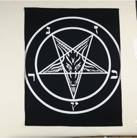 Resim Z zepplin Baphomet Büyük Sırt Patch Yama 