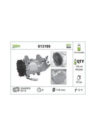 Resim Peugeot 307 Klima Kompresoru 1.6 Hdi 2004-2008 Valeo 813189 