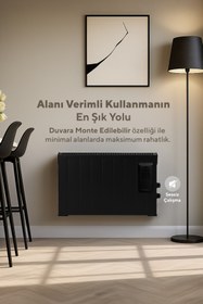 Resim KUMTEL Siyah Fanlı Konvektör Isıtıcı 2500W HC-2952 
