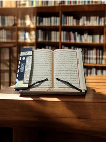 Resim lstri Kuranı Kerim Rahle Bambu Katlanabilir Kitap Okuma Standı Kitap Tablet Tutma Standı Ahşab 28*20 cm 