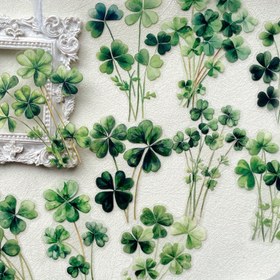Resim 20 Adet Çok Renkli Yaprak Desenli Kendinden Yapışkanlı Plastik Stickerlar, Scrapbooking, Junk Journal, Günlük Albümü için Simli Süslemeli Düzensiz Şekilli Çıkartmalar - Tek Kullanımlık Bitki Temalı Mat Bitişli Stickerlar, Scrapbook Stickerlar 