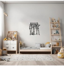 Resim Metal Duvar Dekorasyonu Black Pink Metal Duvar Tablosu Sanat 