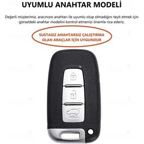 Resim Hyundai Ix35 I30 Tucson Elentra Kia Rio Sportage Sorento Deri Görünüm Tpu Anahtar Kılıfı Mavi 