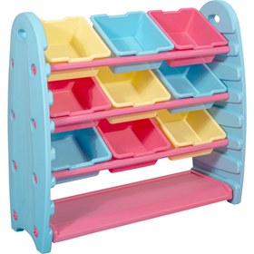 Resim 9’lu Oyuncak Saklama ve Düzenleme Rafı – Turkuaz 