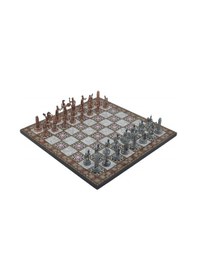 Resim Gifthome Metal Satranç Takımı-seti orta yunan antik sedef Desenli 