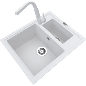 Resim Polex Cristalüx Granit Eviye P-04+Luxury Beyaz 
