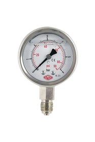 Resim SIMGA 0-40 Bar Çap Ø63 Mm Alttan Bağlantılı Gliserinli Manometre 