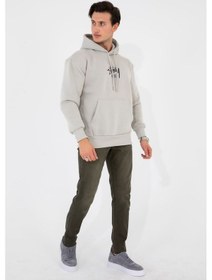 Resim Erkek Slim Fit Dar Kesim Esnek Likralı Denim Jeans Kot Pantolon 001 Koyu Haki 