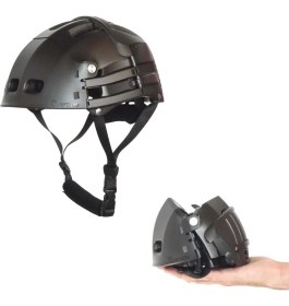 Resim Overade Plixi Fıt Katlanır Bisiklet Kaskı Gri Renkli Yüksek Koruma ve Konfor 440 g 