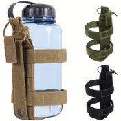 Resim Taşınabilir Katlanabilir Renkli Kupa Tutucu, Açık Hava Yürüyüşü, Tırmanma, Kamp İçin Ayarlanabilir Su Şişesi Kılıfı 