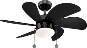 Resim Turbo Swirl 76 cm Titanyum Tavan Vantilatörü, LED Uyumlu, İç Mekan - Ahşap 