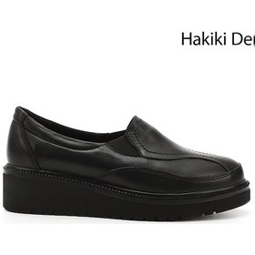 Resim Gönderi R Kadın Siyah Dolgu Taban Hakiki Deri Ayakkabı Gdza13424294 Siyah 