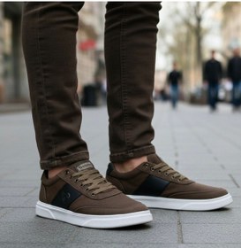 Resim Dakırs Erkek Günlük Spor Ayakkabı Ortopedik Hafif Taban Bağcıklı Kot Keten Vizon 221 