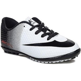 Resim Celira Wlk Beyaz Siyah Halı Saha Erkek Çocuk Futbol Ayakkabı Siyah 