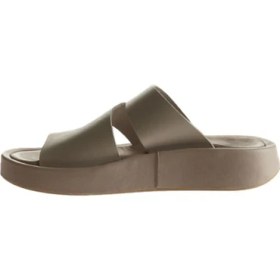 Resim Bueno Shoes Vizon Deri Kadın Dolgu Topuklu Terlik 
