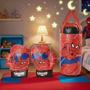 Resim MARVEL Boks Torbası Seti - Resmi Marvel Süper Kahraman Eğitim Ekipmanları, Evde Antrenman İçin Sağlam PU Yumruk Torbası, Doğum Günü Partisi Dekorasyonu, Örümcek Temalı Savaş Sanatları Çalışması için Mükemmel Hediye (Kızlar ve Marve Hayranlarına Uygun) – Boxing, Tekmeleme ve Aile Eğlencesi İçin Ideal Tatil ve Özel Etkinlikler 