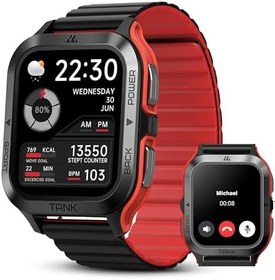 Resim KOSPET Erkekler için Akıllı Saat - iPhone ve iOS için Sağlam Akıllı Saat, 50 Gün Uzun Ömür, Bluetooth Cevap/Arama Yap, 1,85 inç Büyük HD Ekran, 70+ Spor Modu 