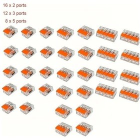 Resim Tongdashop 36 Parça Evrensel Hızlı Prizli Terminal, 250v 32a Elektrik Bağlantı Terminali 