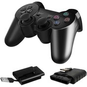 Resim POLAXTOR Oyun Kolu Game Pad Pilli Kablosuz Titreşimli Ps2/ps3/pc 3ın1 2.4g Plx-20955 Uyumlu 