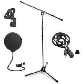 Resim Alctron SM209 Mikrofon Sehpası + Pop Filtre + Shock Mount Set 