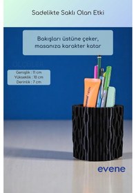 Resim Kalemlik Masa Kalemliği Organizer Kalemlik Siyah Renk Model 78 Çok Renkli 