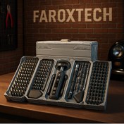 Resim FaroxTech Profesyonel Şarjlı Tornavida Takımı – Manyetik Uçlu – Kolay Taşınabilir Çantalı - 190 PARÇA SET ! 