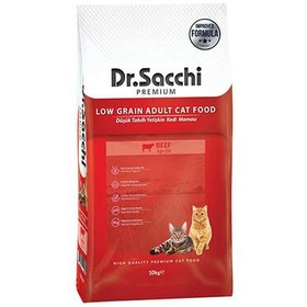 Resim Dr. Sacchi Biftekli Kedi Maması 10 Kg 