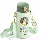 Resim Tantitoni OKADI YEŞİL ZÜRAFA DESENLİ PİPETLİ PASLANMAZ ÇELİK ÇOCUK TERMOSU 350ML 