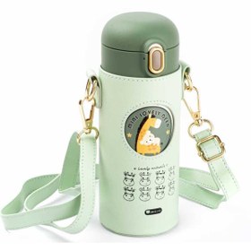 Resim Tantitoni OKADI YEŞİL ZÜRAFA DESENLİ PİPETLİ PASLANMAZ ÇELİK ÇOCUK TERMOSU 350ML 