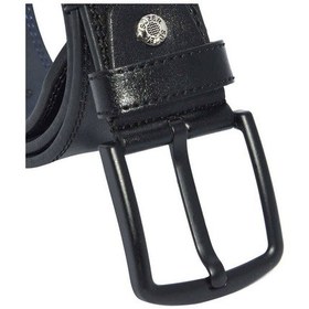 Resim Süzer Deri 4.5 Cm Tokalı Suni Deri Düz Renk Dikişli Model Spor Kemer Siyah Siyah 