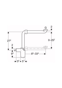 Resim Geberit 151.116.11.1 Lavabo Sifonu Yer Tasarrufu 1/4 D32 Beyaz 