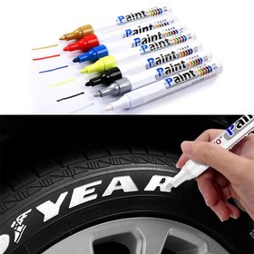 Resim 1 adet Su Geçirmez Araba Tekerlek Lastik Boya Kalemi - Yağlı İşaretler, Graffiti ve Tamiratlar için Kalıcı Marker! Otomatik Tamirhaneleri için Lastik Boya Kalemi 