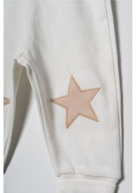 Resim Babycosy Organic Wear %100 Organik Pamuk,2 Li Bebek Alt Pijama Seti,yıldız Detaylı,bebek Ve Yenidoğan Serisi Ekru-taş 
