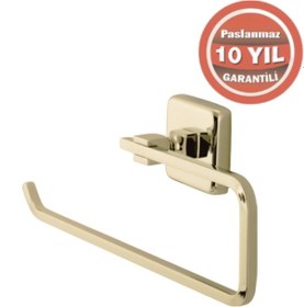 Resim Çelik Banyo Paslanmaz Pirinç Kumru Açık Kağıt Havluluk Altın Sarı Gold Sarı 