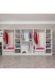 Resim Minar Kale 210cm 8 Bolme 4 Cek Gıyınme Dlp Beyaz 