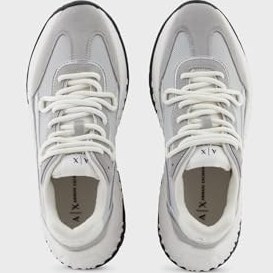 Resim Armani Exchange Hakiki Deri Karışımlı Süet Detaylı Kalın Taban Sneaker Ayakkabı Bayan AYAKKABI XW001627 AF17447 MZ293 