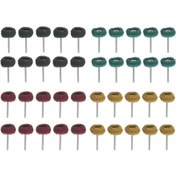 Resim Lemestar 40 Adet T-tipi Mini Cilalama Diski + Sap - Nylon Fiber Parlatma Tekerleği, Çok F,çok Renkli 