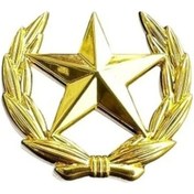 Resim Etiketçilere Özel Armalar Çelenkli Yıldız Gold Modeli Yapışkanlı Metal 