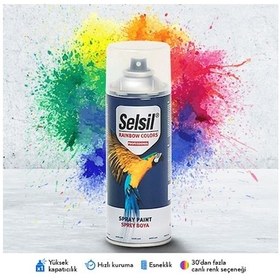 Resim Selsil Rainbow Sprey Boya 400 ML. Siyah Mat 