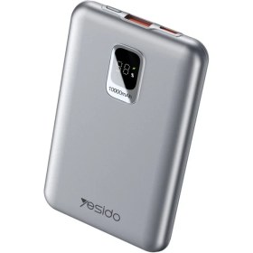 Resim YESIDO YP46 10.000 mAh 22.5W Dijital Göstergeli USB3.0 PD Hızlı Şarj Powerbank - Gri 