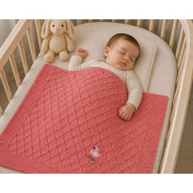 Resim belpa Kuğu Concept Triko Bebek Battaniyesi %100 Pamuklu,Baklava Desenli,Kız Bebek Erkek Bebek Battaniyesi,Kalın Triko Bebek Battaniyesi 