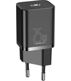 Resim Baseus Super Si 1c 25w Hızlı Şarj Adaptörü 3a Type-c To Type-c 1m Şarj Kablosu (SİYAH) 